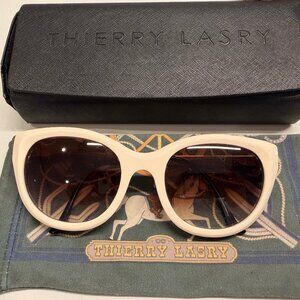 Thierry Lasry DIRTYMINDY Cat Eye Sunglasses - Cream/Ivory